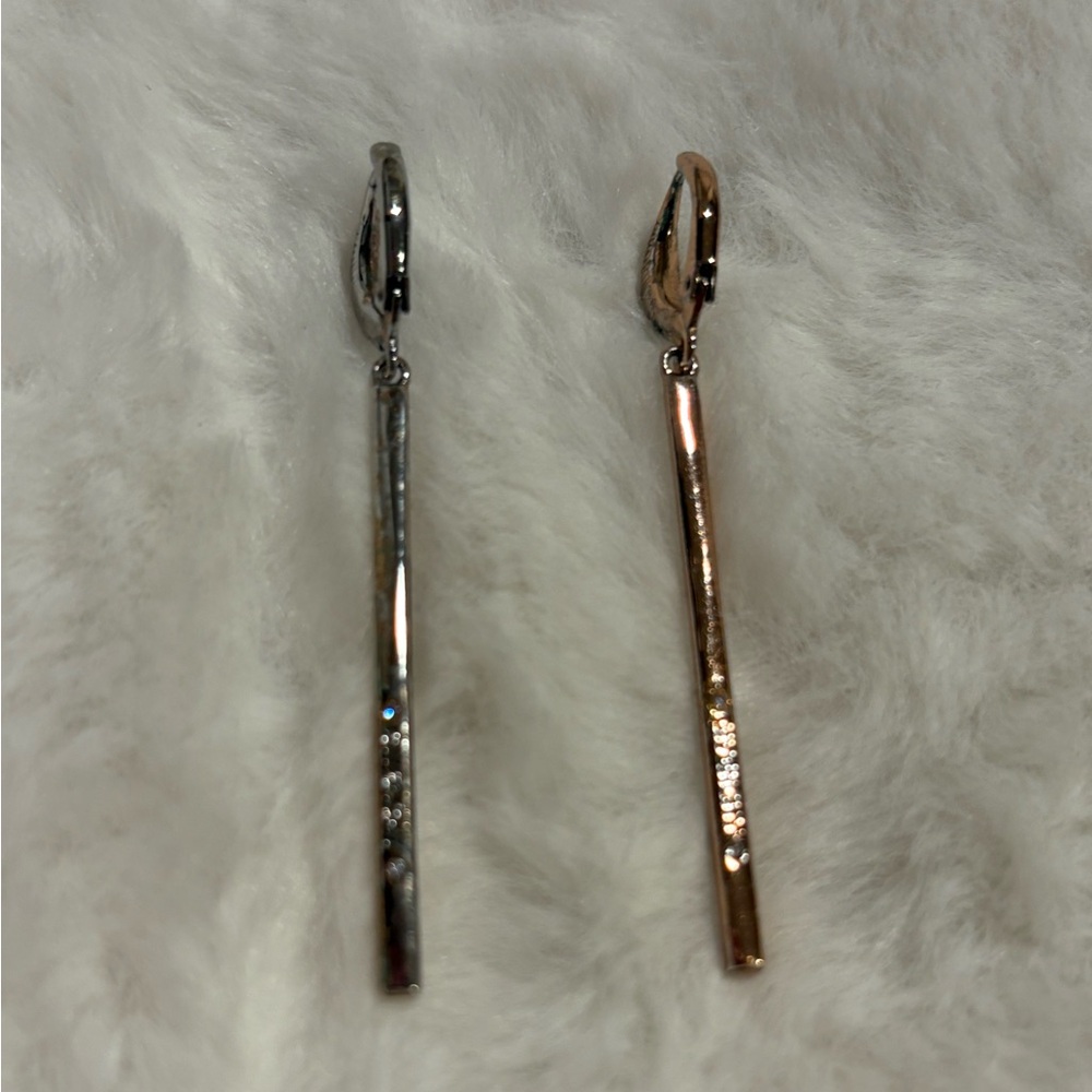 Givenchy Pave Linear Earrings – Rose Gold) - Picture 6 of 8